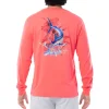 Men's Coral Marlin Springs Long Sleeve T-Shirt