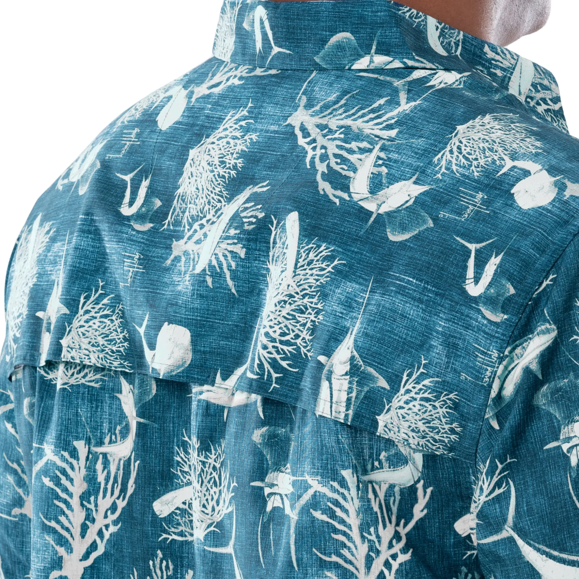 Men's Denim Shells Short Sleeve Fishing Shirt