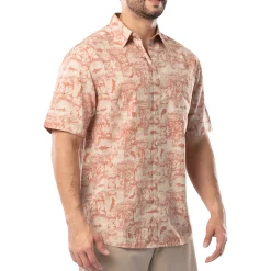 Men's Distress Tapestry Performance Fishing Shirt
