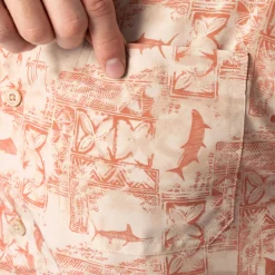 Men's Distress Tapestry Performance Fishing Shirt