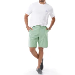 Men's Green Performance Hybrid Short 4-Way Stretch