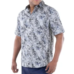 Men's Hibiscus Heather Performance Fishing Shirt