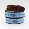 Men's Keys Slam Leather Tab Belt