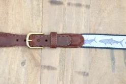 Men's Keys Slam Leather Tab Belt