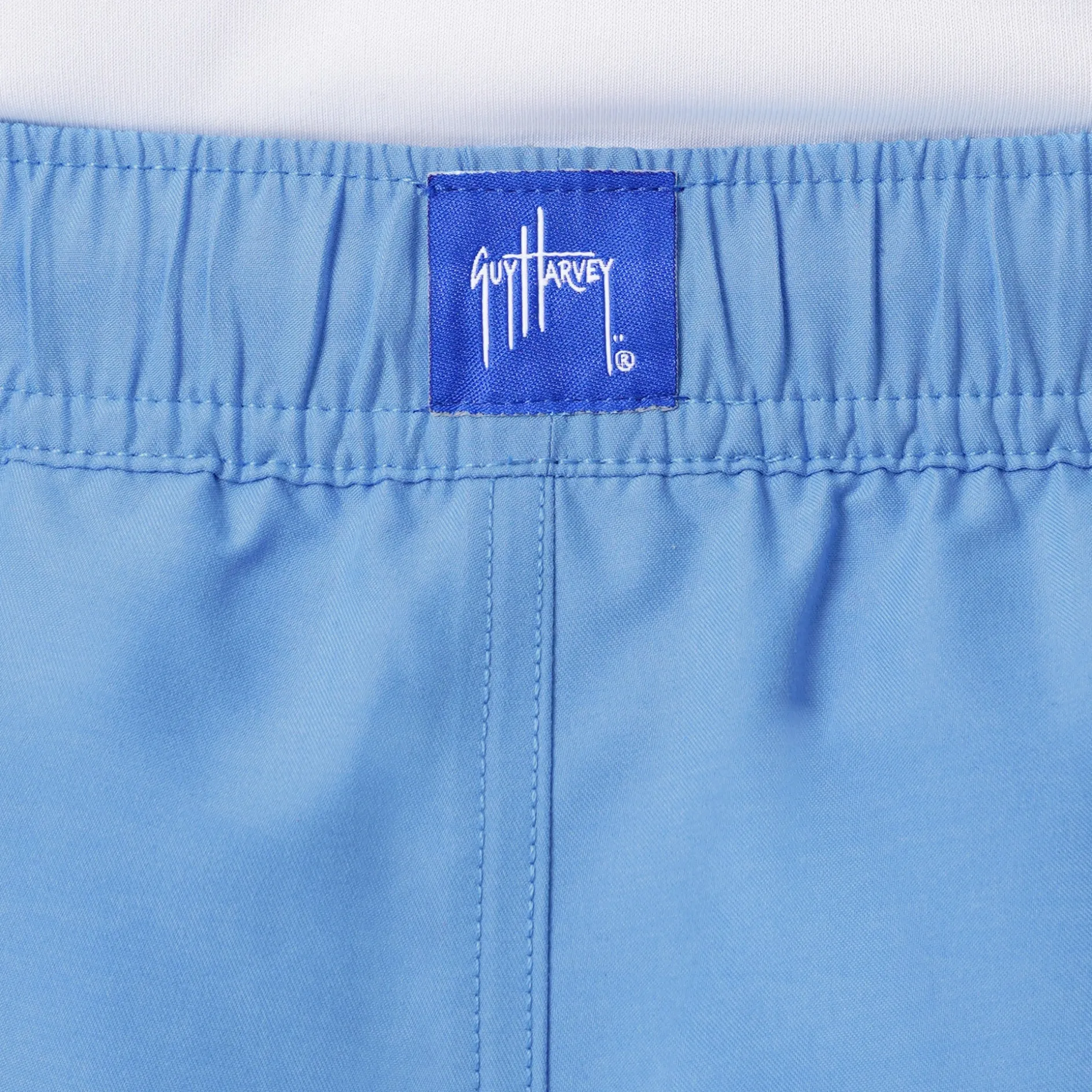 Men's Light Blue Solid 7" Swim Trunks