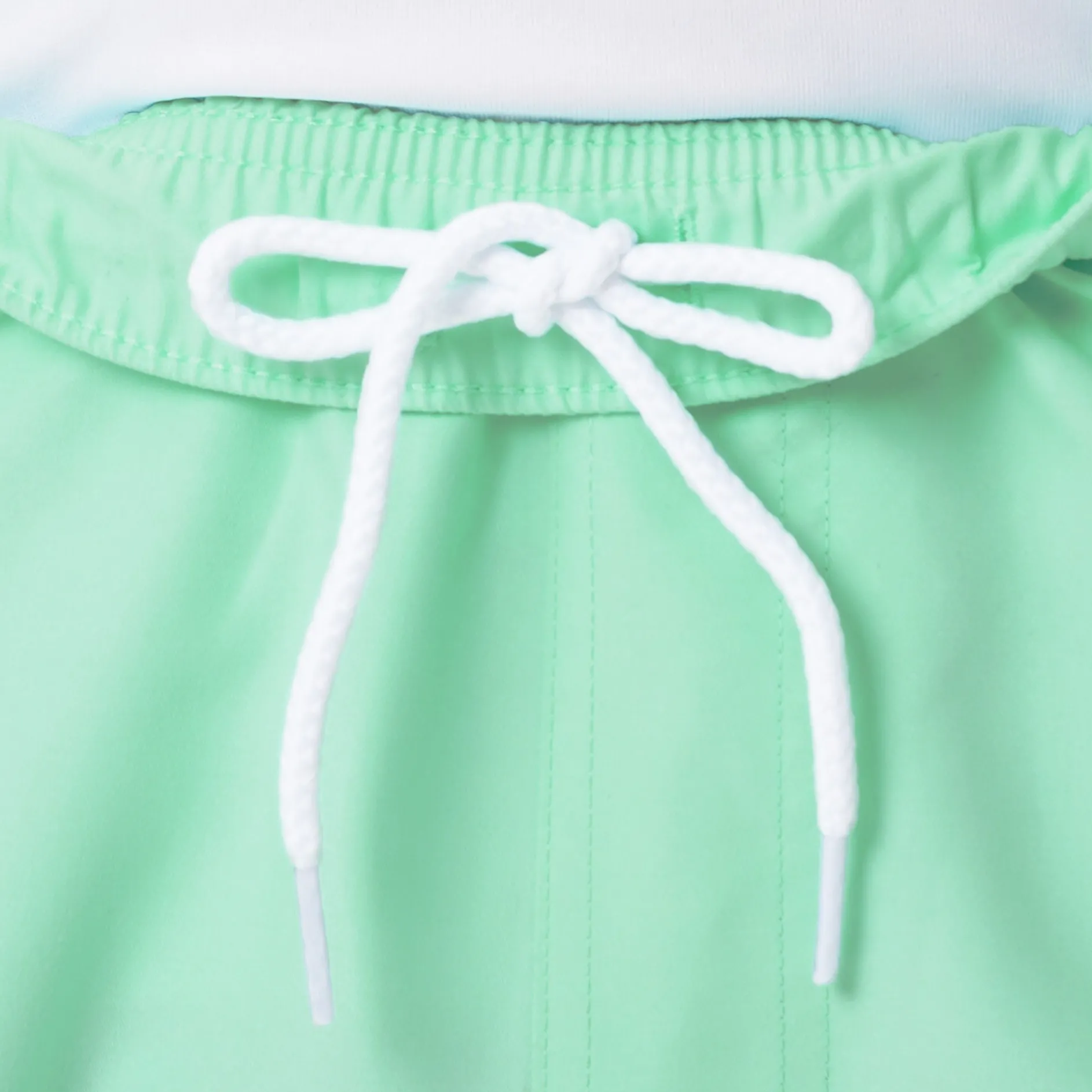 Men's Light Green Solid 7" Swim Trunks