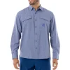 Men's Long Sleeve Heather Textured Performance Fishing Shirt