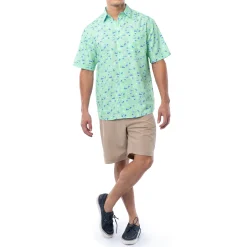 Men's Nautical Palms Performance Fishing Shirt