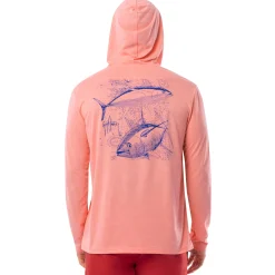 Men's Nautical Tuna Long Sleeve Performance Hoodie