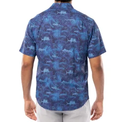Men's Navy Incognito Printed Resort Shirt