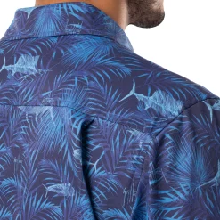 Men's Navy Incognito Printed Resort Shirt
