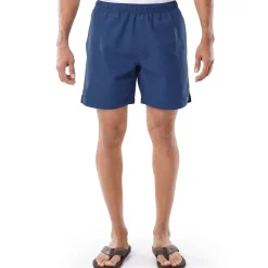 Men's Navy Solid 7" Swim Trunks