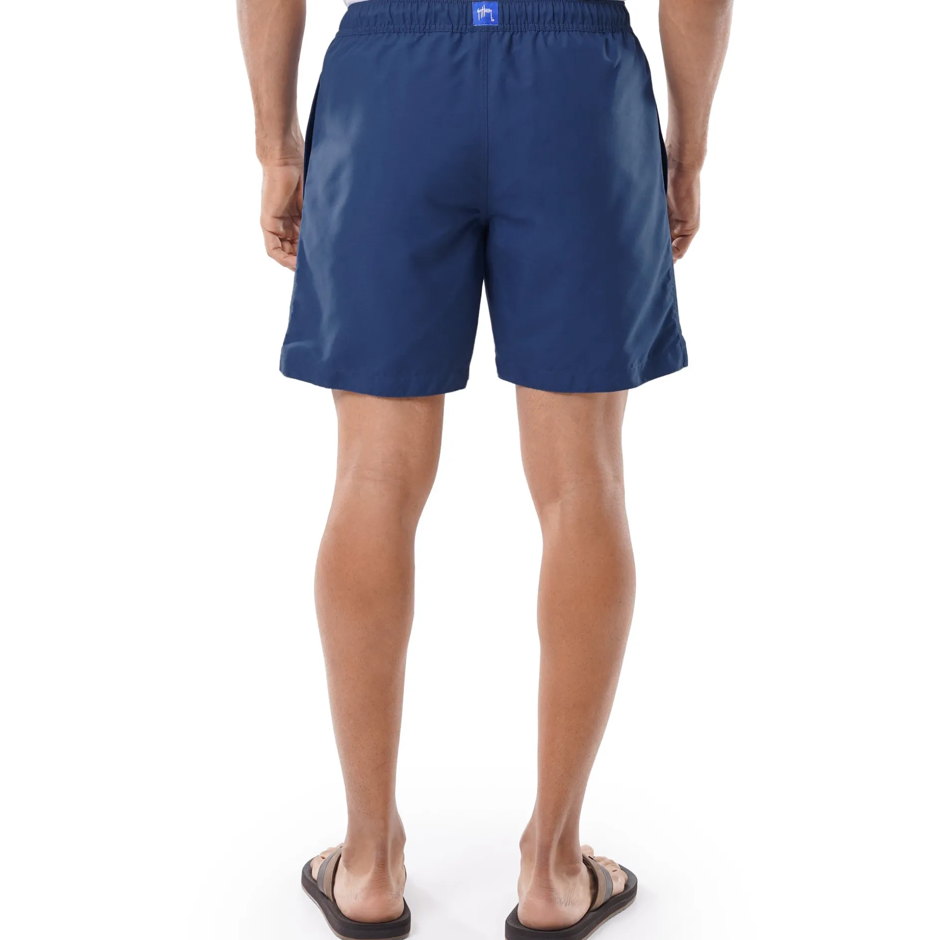 Men's Navy Solid 7" Swim Trunks