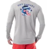 Men's Patriotic Billfish Long Sleeve Performance Shirt