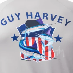 Men's Patriotic Billfish Long Sleeve Performance Shirt