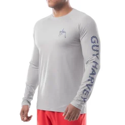 Men's Patriotic Billfish Long Sleeve Performance Shirt