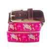 Men's Sea Turtle Leather Tab Belt