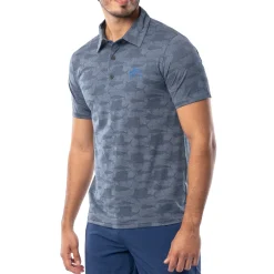 Men's Short Sleeve Bluewater Slam Jacquard Polo Shirt