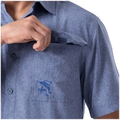 Men's Short Sleeve Heather Textured Performance Fishing Shirt