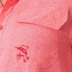 Men's Short Sleeve Heather Textured Performance Fishing Shirt