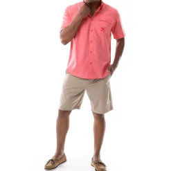 Men's Short Sleeve Heather Textured Performance Fishing Shirt