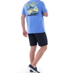 Men's Sketchy Blue Short Sleeve Pocket T-Shirt