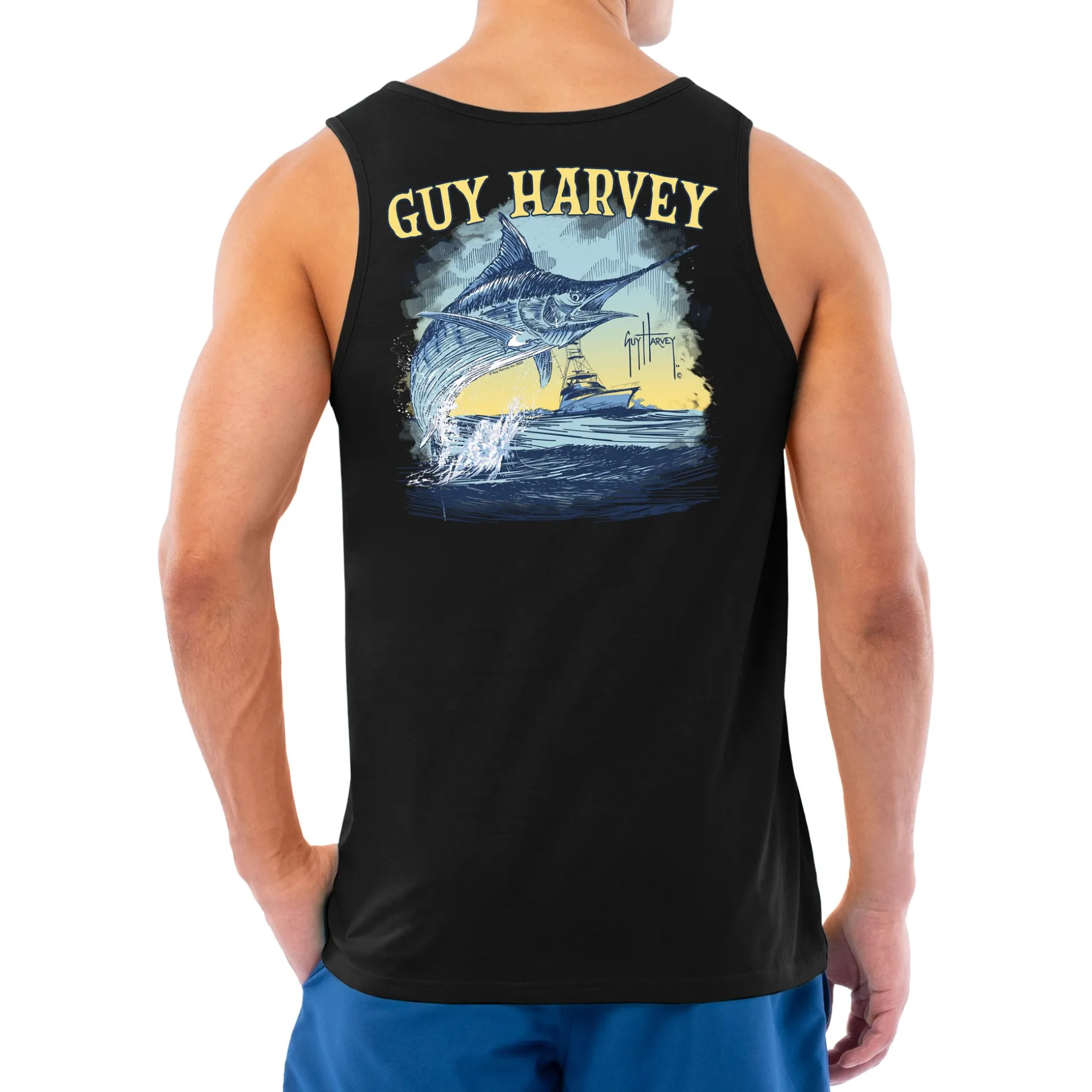Men's Sketchy Blue Tank Top
