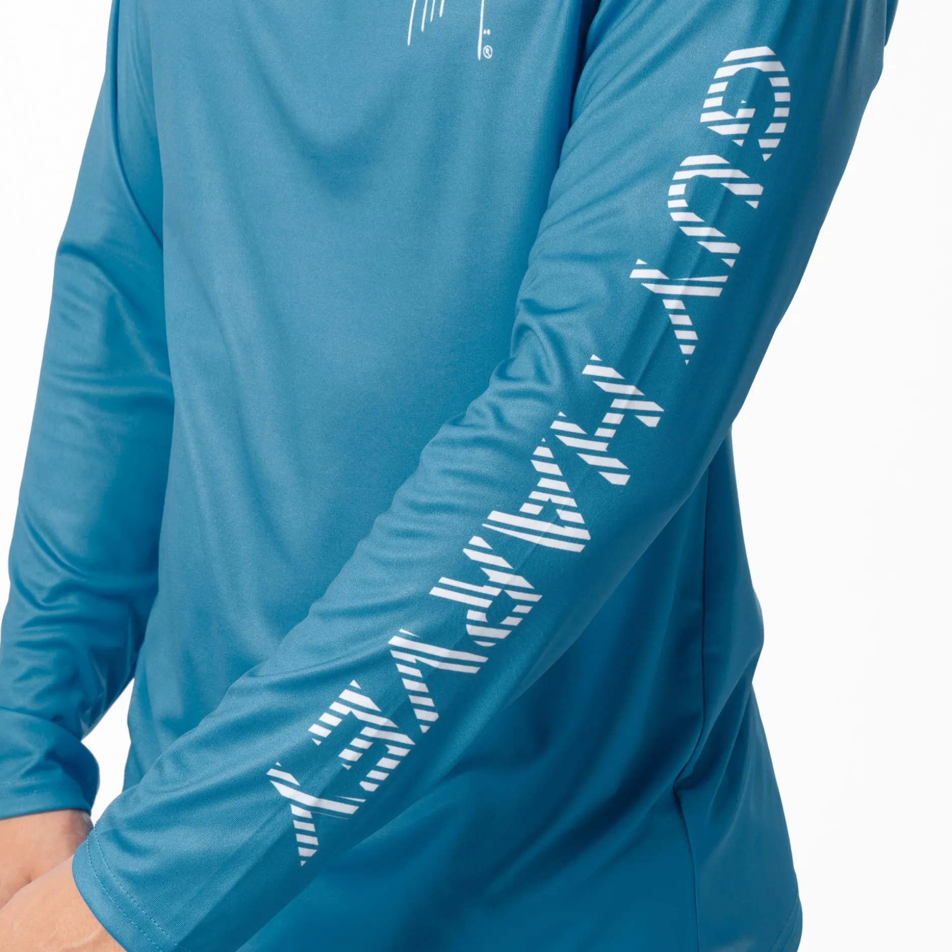 Men's Teal Wake Performance Sun Protection Top