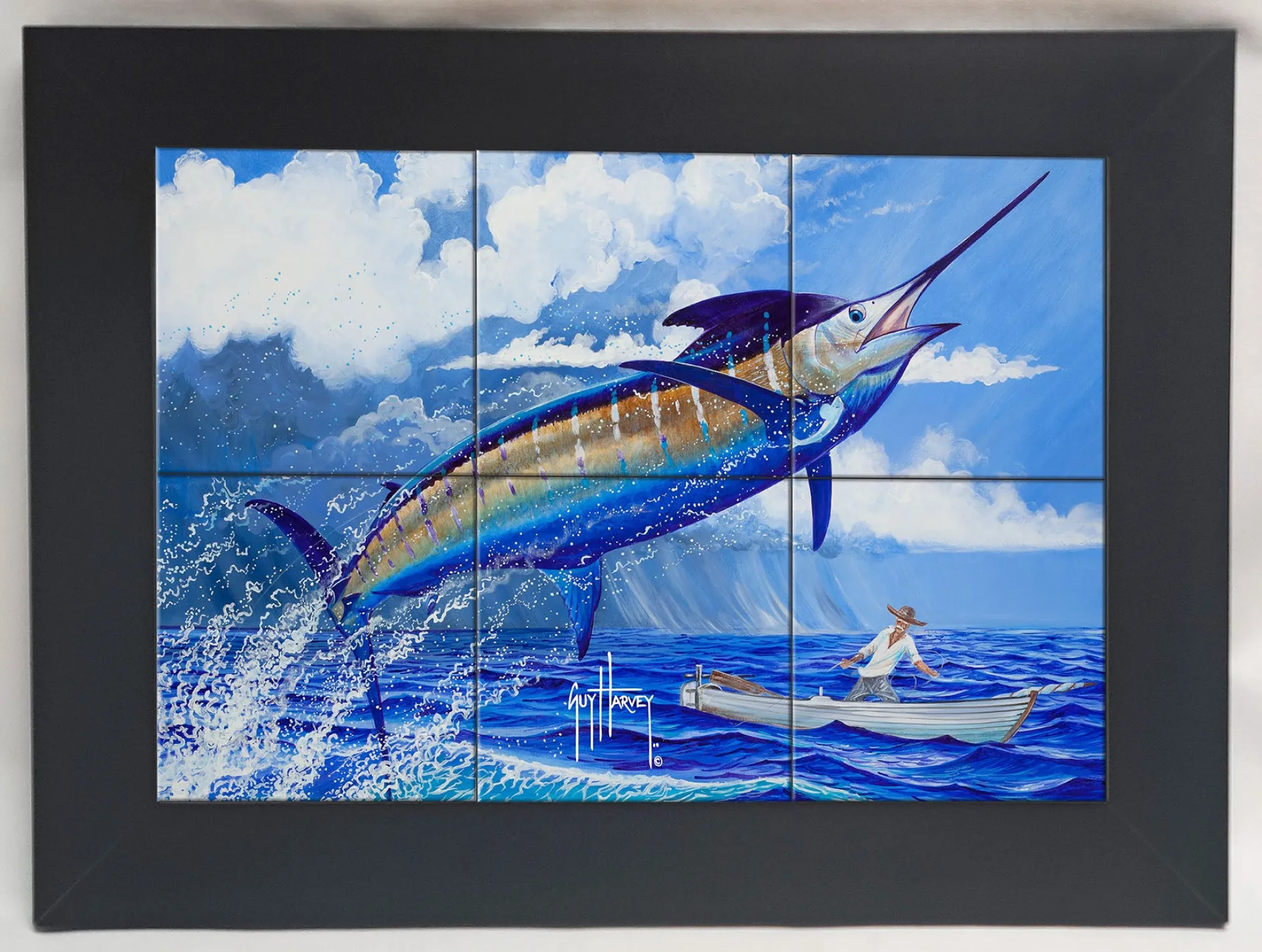 "Stormy Blue" Tile Art