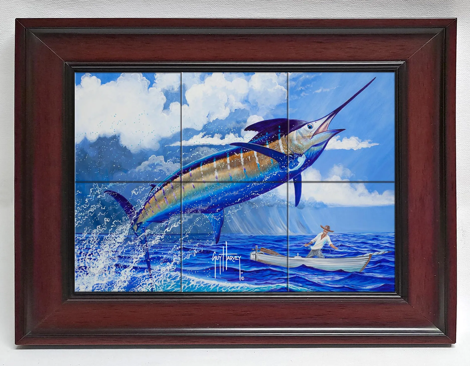 "Stormy Blue" Tile Art