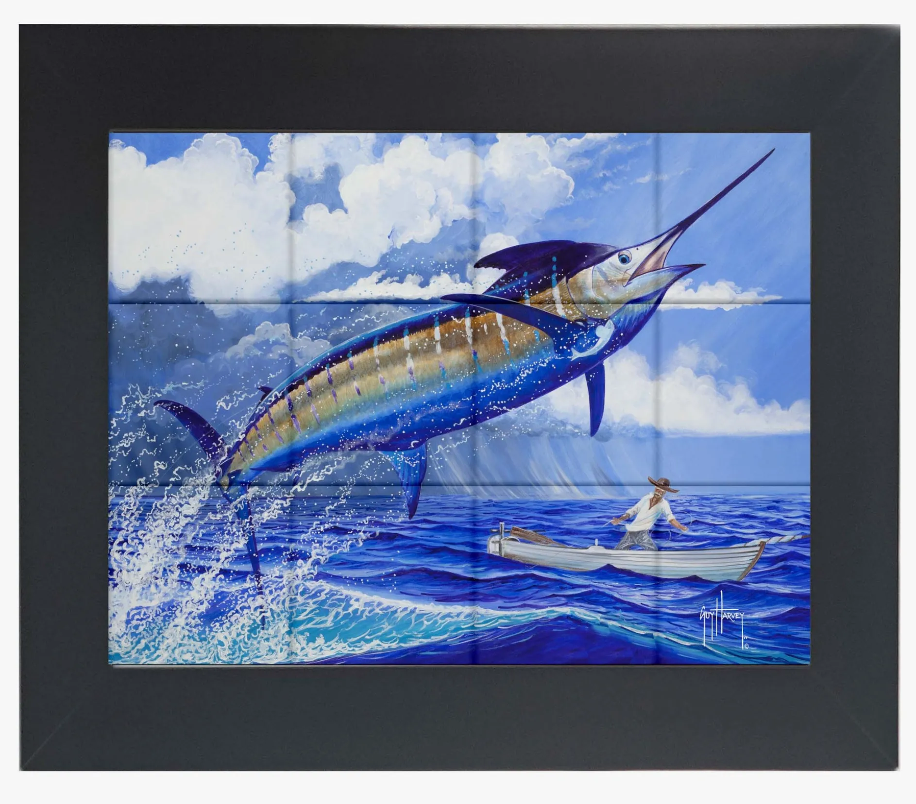 "Stormy Blue" Tile Art