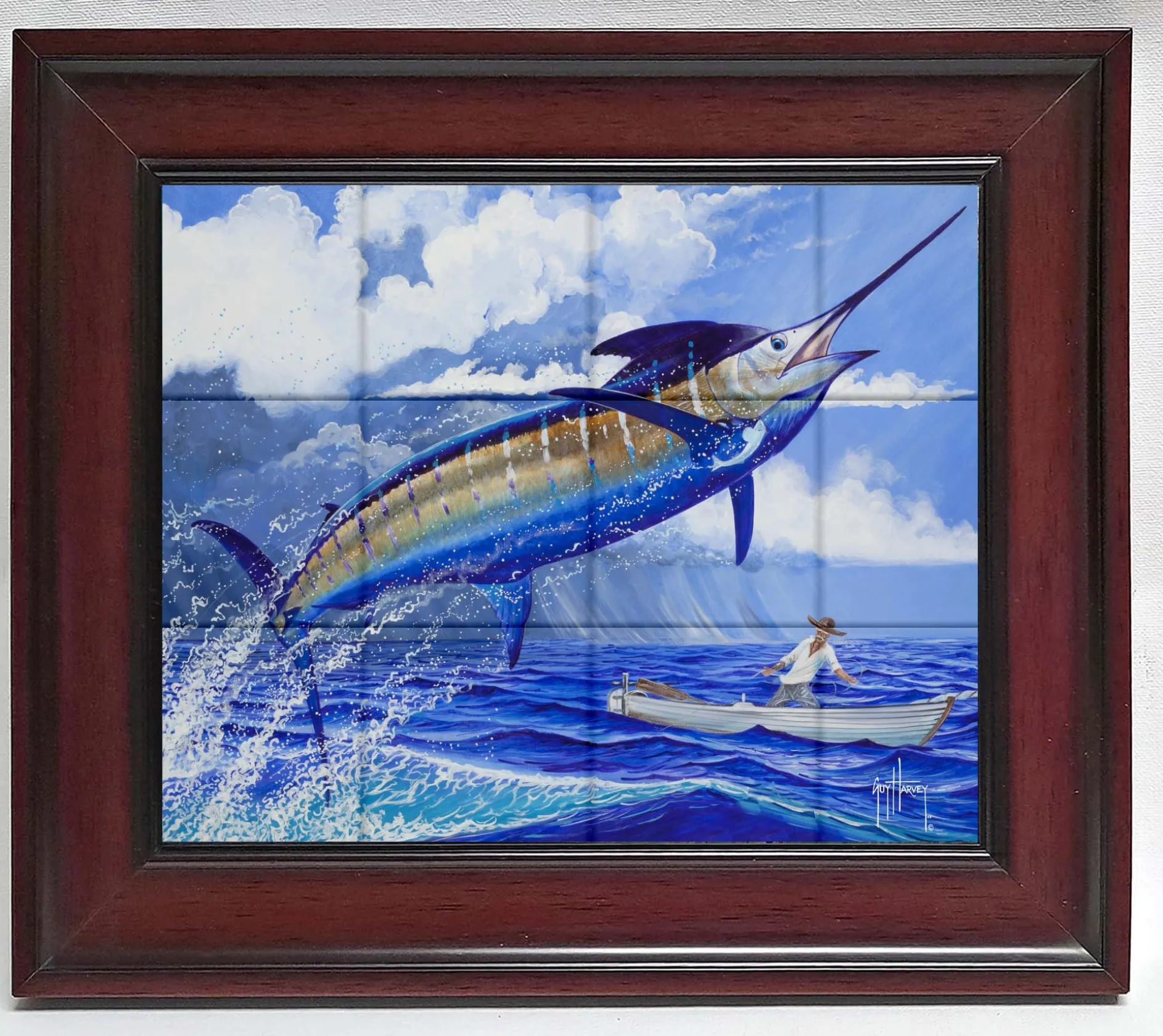 "Stormy Blue" Tile Art