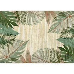 Tropical Leaves Area Rug