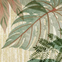 Tropical Leaves Area Rug