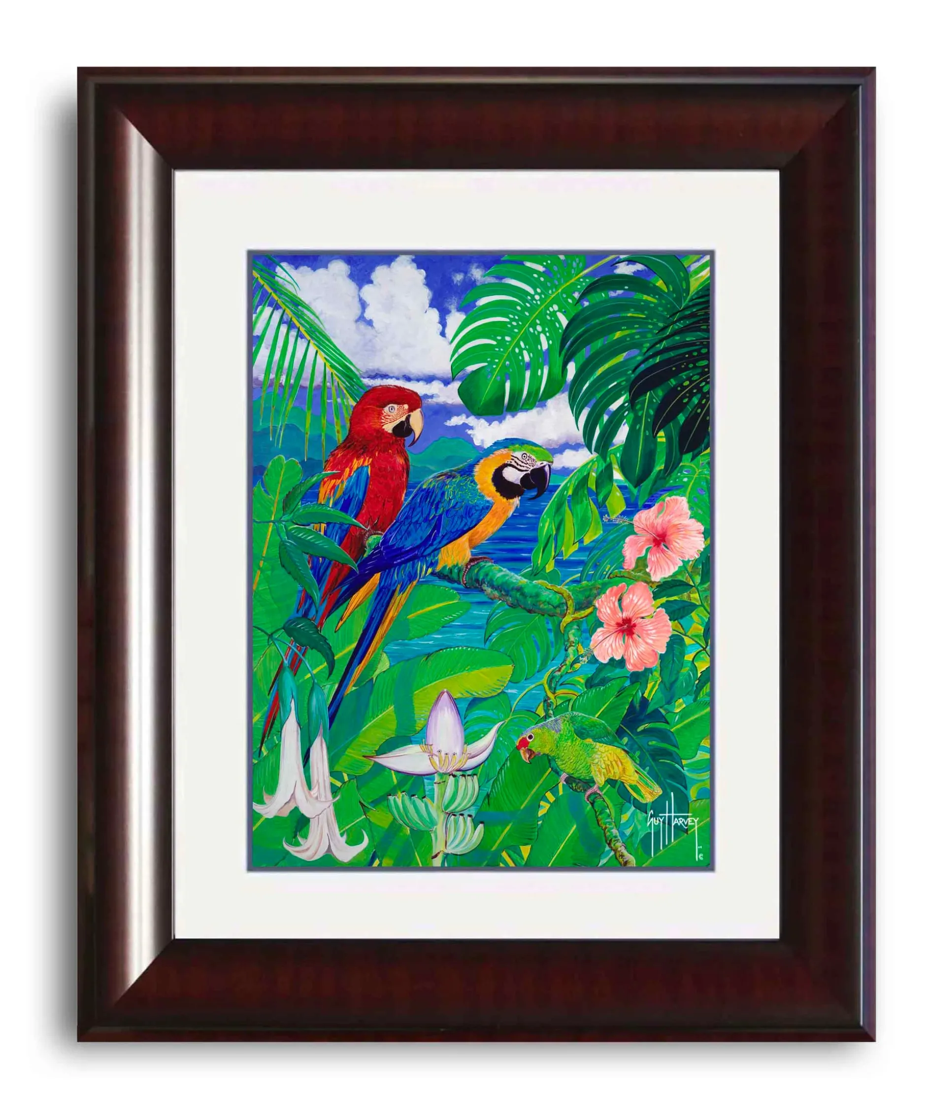 "Tropical Parrots" Grande Mini Print