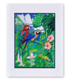 "Tropical Parrots" Grande Mini Print